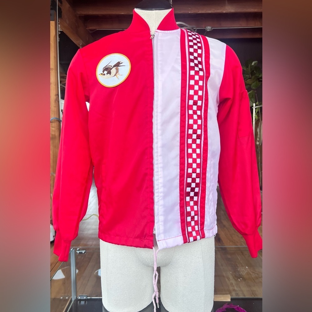 1980s personalized windbreaker climate hawk 
 jacket. Size​​